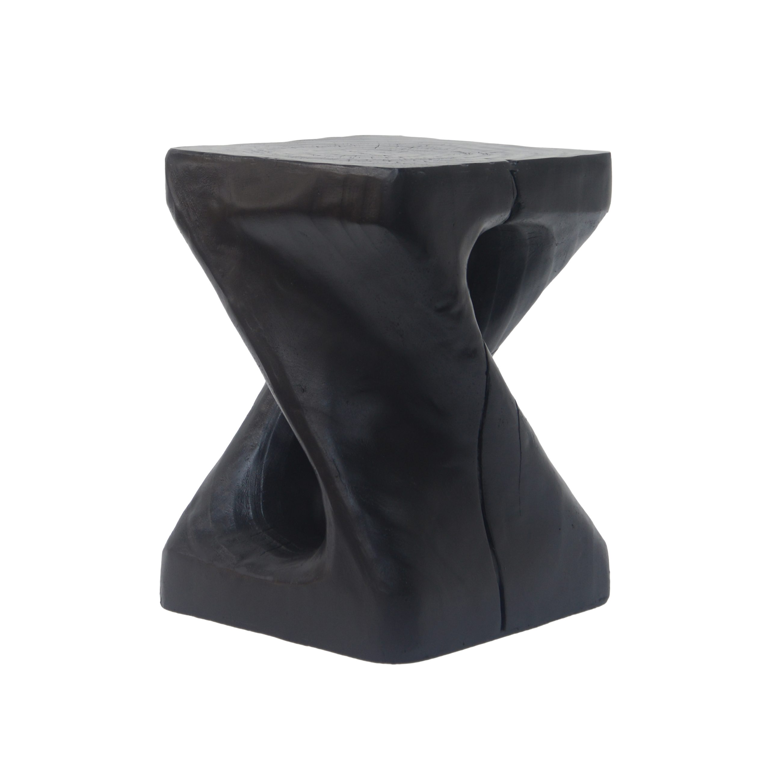 Close-up of the hollow spiral body on the MGO twist side table
